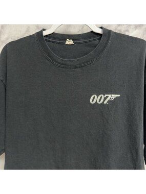Vintage 007 James Bond T Shirt Mens XL Black Short Sleeve 2000s Film Series